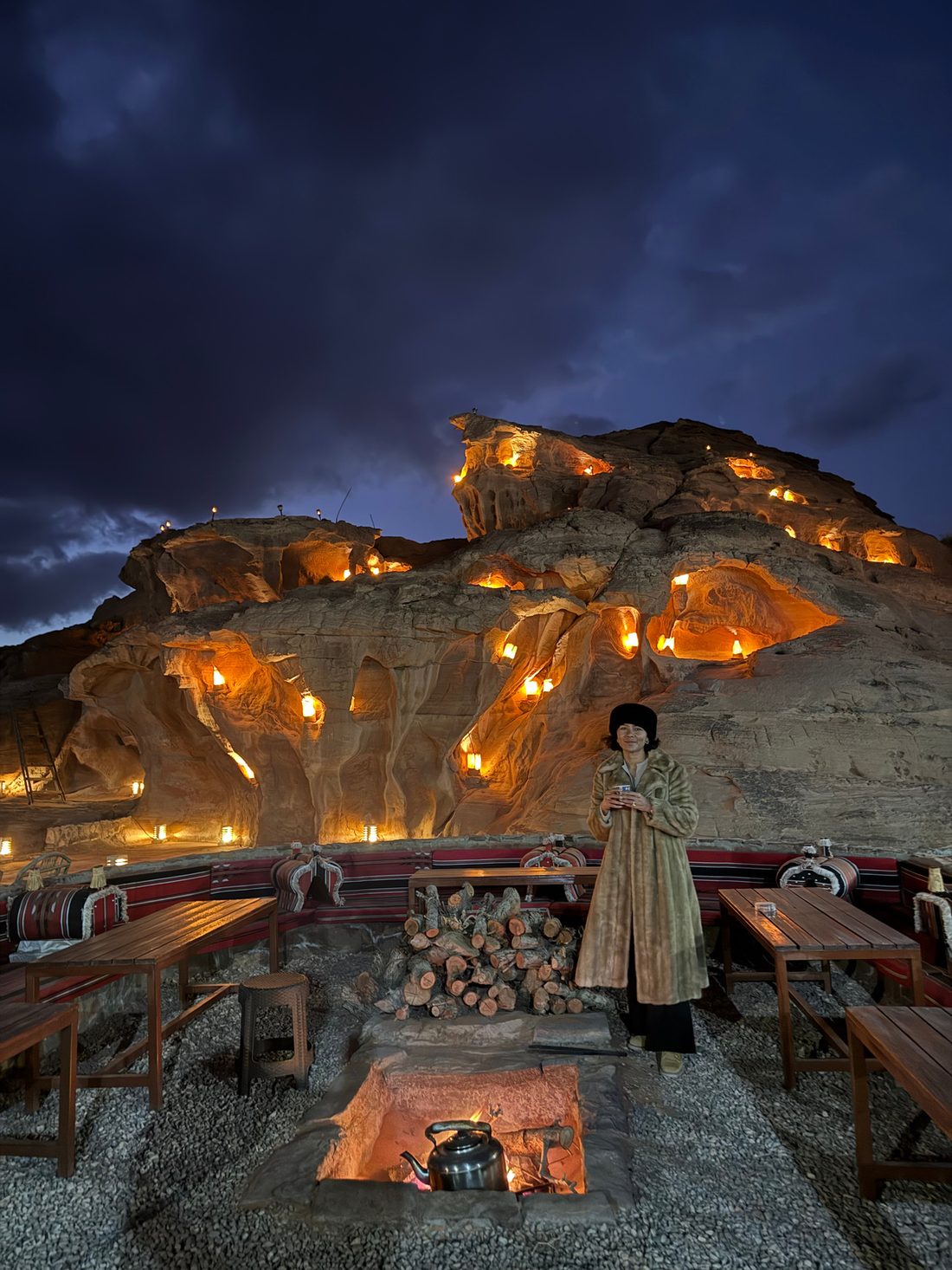 Thanya Rittidech on location at night