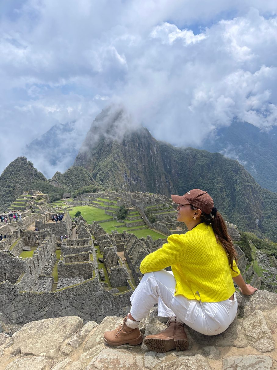 Travel content at Machu Picchu