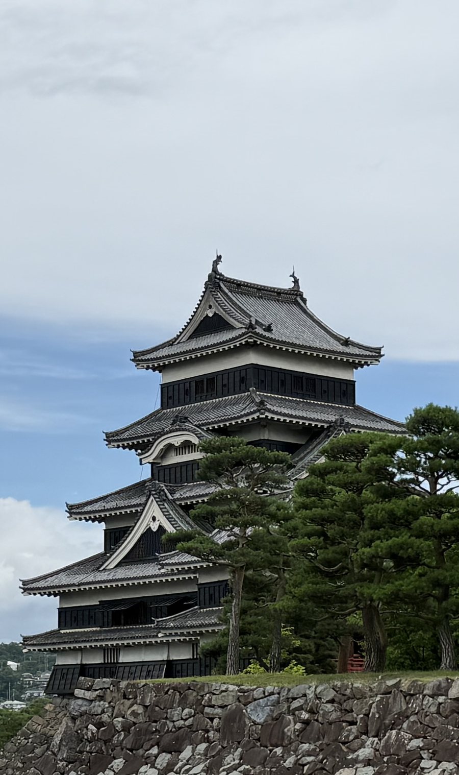 Matsumoto Castle across the moat in Japan.